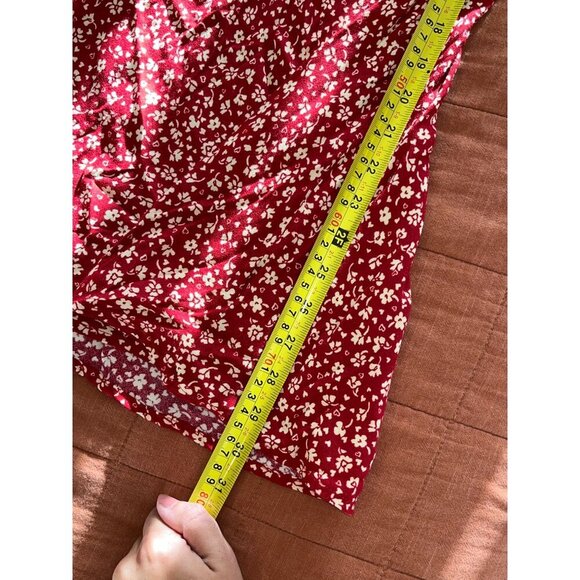 Reformation Calix Floral Red Sleeveless Mini Dress  Womens XS - Picture 10 of 11